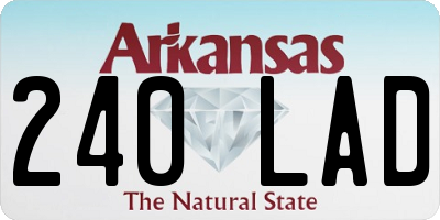 AR license plate 240LAD