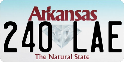 AR license plate 240LAE