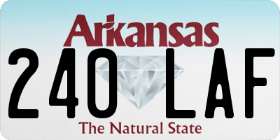 AR license plate 240LAF