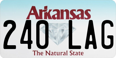 AR license plate 240LAG