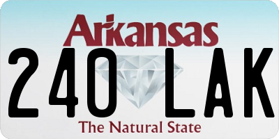 AR license plate 240LAK
