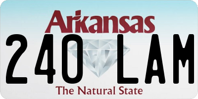 AR license plate 240LAM