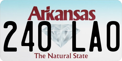 AR license plate 240LAO