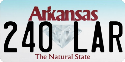 AR license plate 240LAR