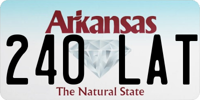 AR license plate 240LAT