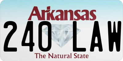 AR license plate 240LAW