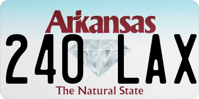 AR license plate 240LAX