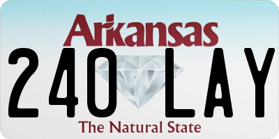AR license plate 240LAY