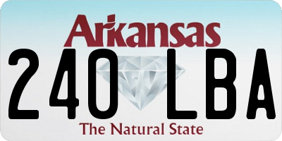 AR license plate 240LBA
