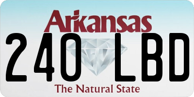 AR license plate 240LBD