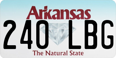 AR license plate 240LBG