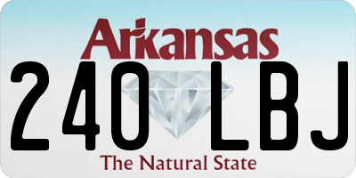 AR license plate 240LBJ