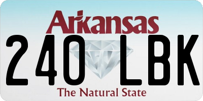 AR license plate 240LBK