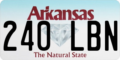 AR license plate 240LBN