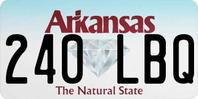 AR license plate 240LBQ