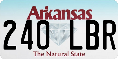 AR license plate 240LBR