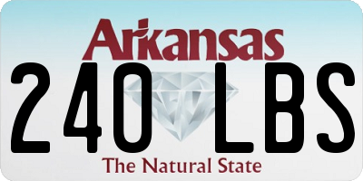AR license plate 240LBS
