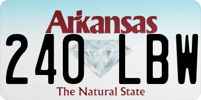AR license plate 240LBW