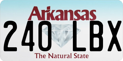 AR license plate 240LBX