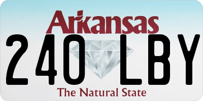 AR license plate 240LBY