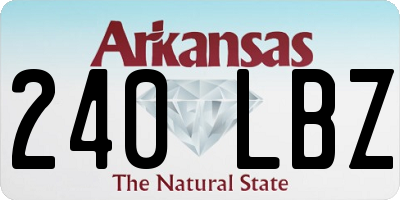 AR license plate 240LBZ