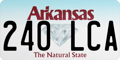 AR license plate 240LCA