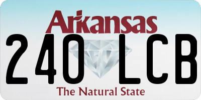 AR license plate 240LCB