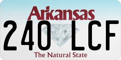 AR license plate 240LCF