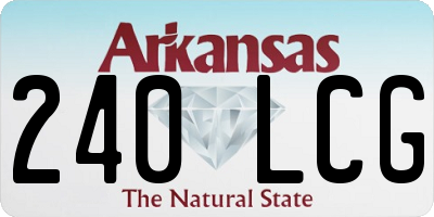 AR license plate 240LCG