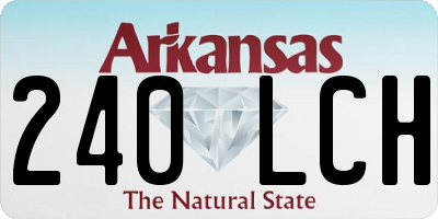 AR license plate 240LCH