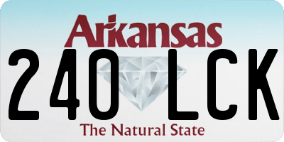 AR license plate 240LCK