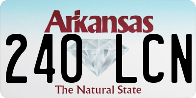 AR license plate 240LCN