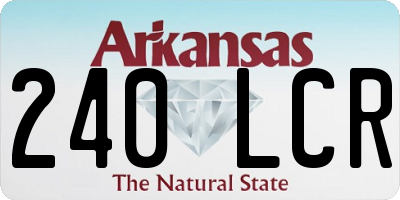 AR license plate 240LCR