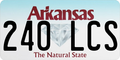 AR license plate 240LCS
