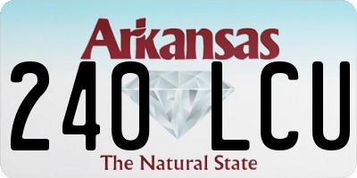 AR license plate 240LCU