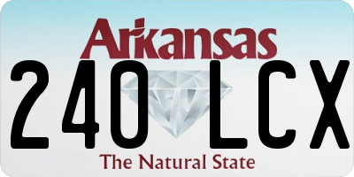 AR license plate 240LCX