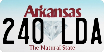 AR license plate 240LDA
