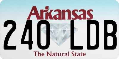 AR license plate 240LDB