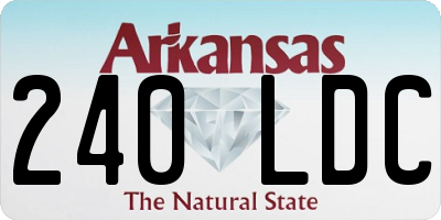 AR license plate 240LDC