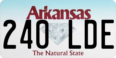 AR license plate 240LDE