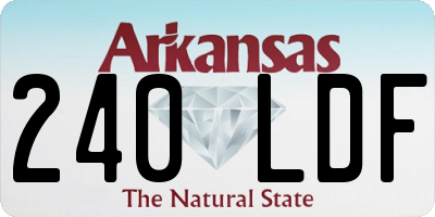AR license plate 240LDF