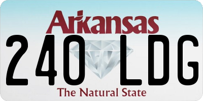 AR license plate 240LDG