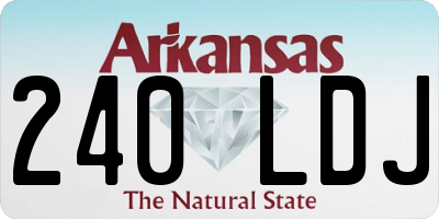 AR license plate 240LDJ