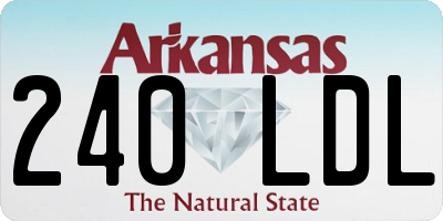 AR license plate 240LDL