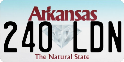 AR license plate 240LDN