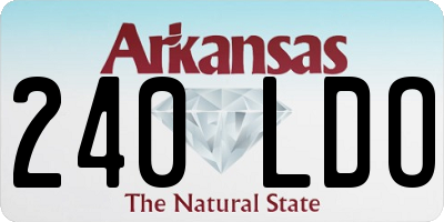 AR license plate 240LDO