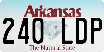 AR license plate 240LDP
