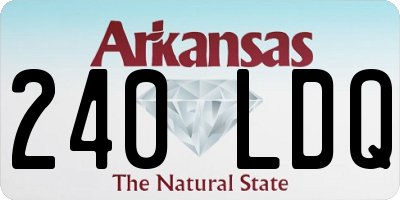 AR license plate 240LDQ