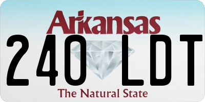 AR license plate 240LDT