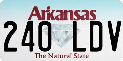 AR license plate 240LDV